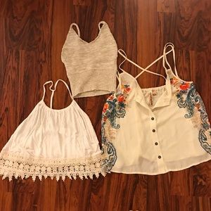 Bundle of Beige colored Blouses size SMALL